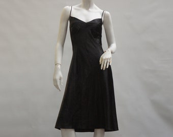 Vintage Y2k Black Slip Dress By Marks & Spencer Little Black Dress