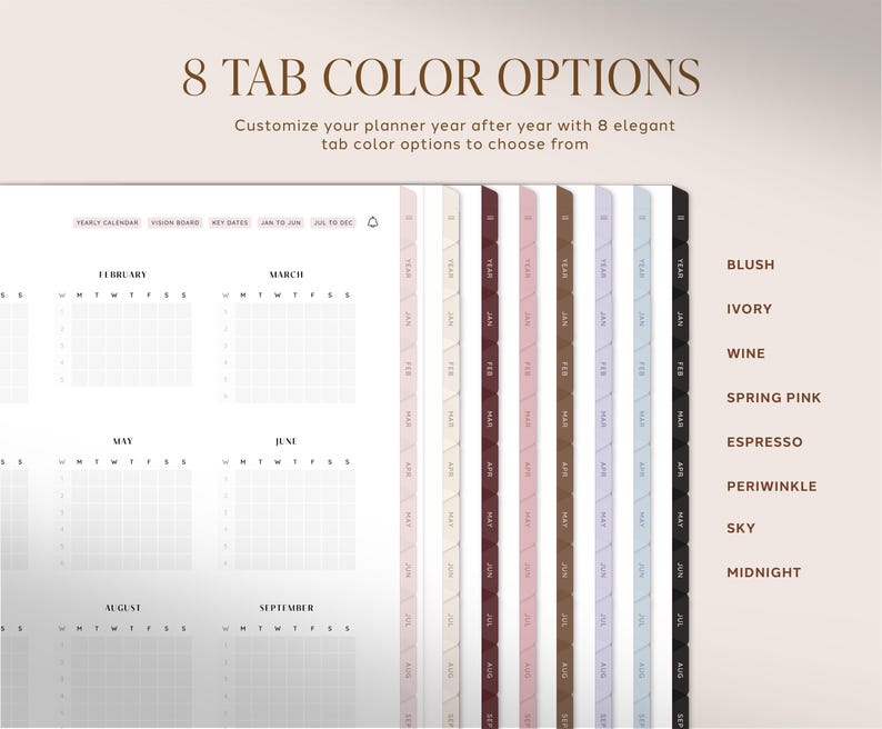 Undated Digital Planner, Goodnotes Planner, Digital Planner Template ...
