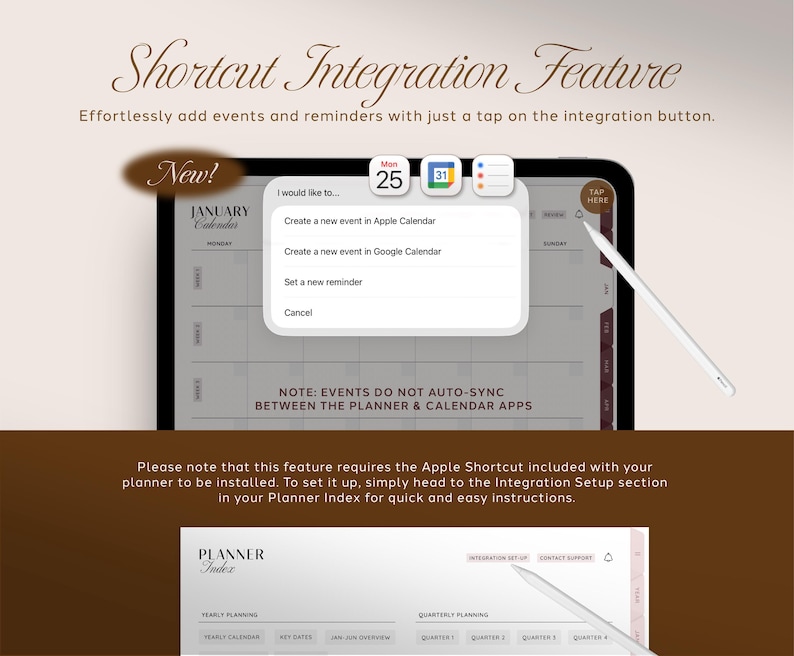 Undated Digital Planner, Goodnotes Planner, Digital Planner Template ...