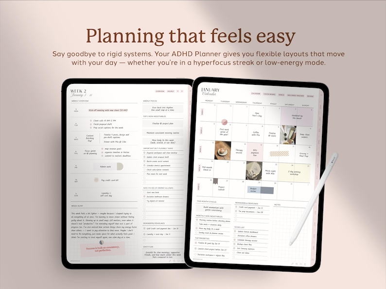 2026 ADHD Digital Planner, 2026 ADHD Planner, Goodnotes iPad Planner ...