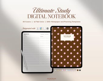 Student Digital Notebook, Goodnotes Notebook with Tabs, Ipad Notebook, Digital Notepaper, Hyperlinked Notebook Template, ChatGPT Integration