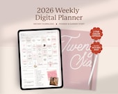 2026 Digital Planner, Weekly Planner, Goodnotes Planner, Ipad Planner, Minimalist Planner, Portrait Planner, Dated 2026 Planner