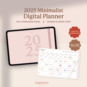 Digitaler Planer 2025, Landschaftsplaner, Datierte Planer, Minimalistischer Planer, Digital Life Planner, Goodnotes Ipad Planer, 2025 Planer