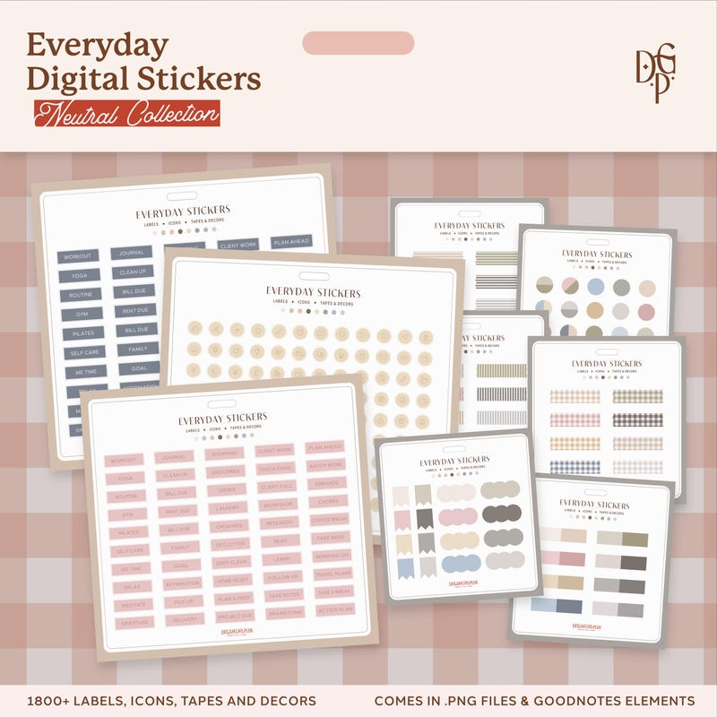 Neutral Stickers - Etsy