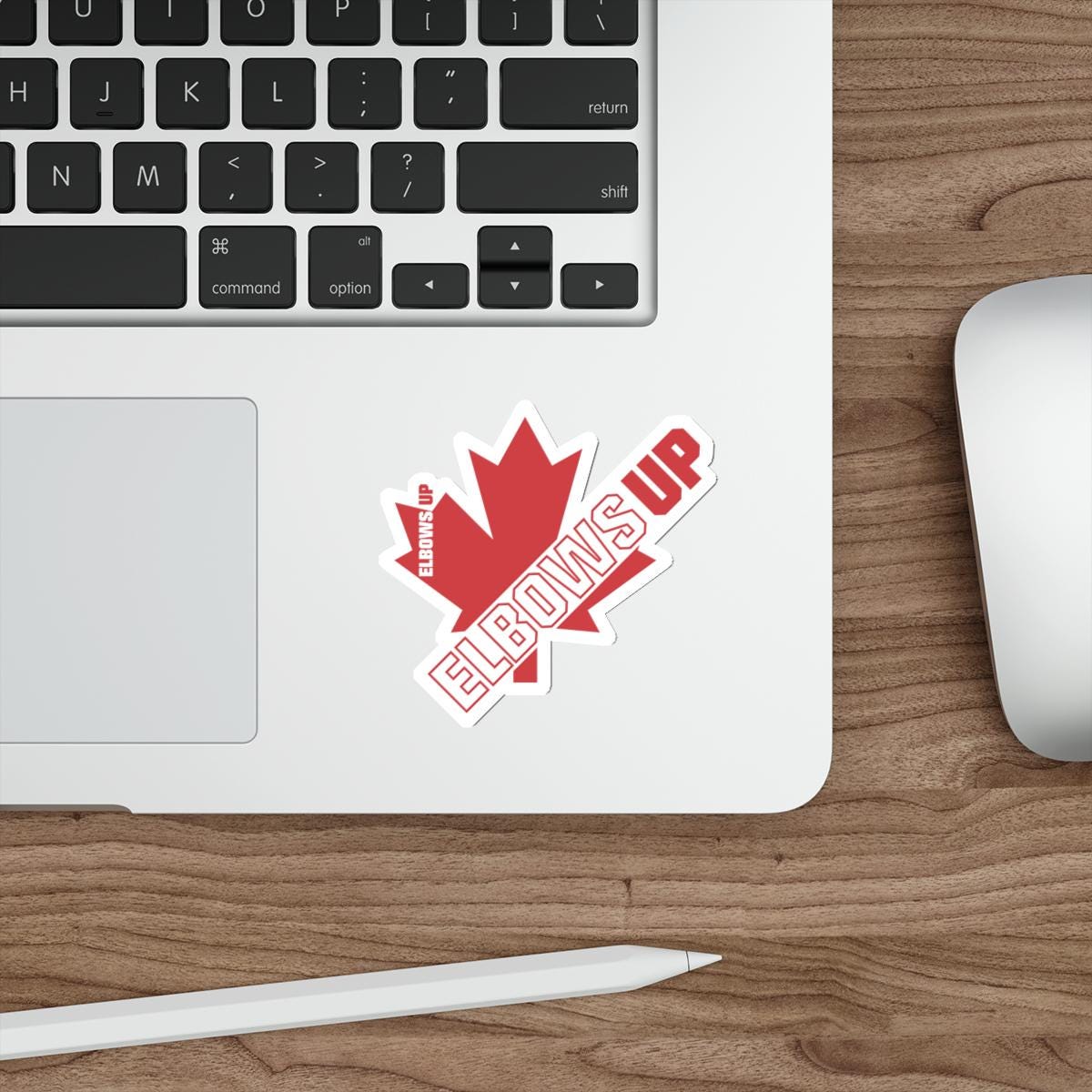 Discover Canada Elbows Up Sticker | Maple Leaf Gift Idea, Fun Laptop Decals