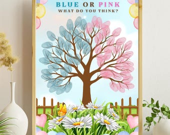 Fingerprint Tree Guest Book: Birthday, Baby Shower Keepsake (Digital Download)