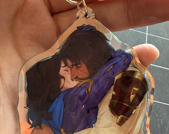 jayvik arcane 3in rainbow doublesided kissing keychain