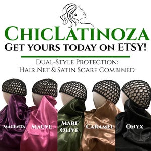 ネットと保護ラップが一体化したシックでエレガントなデュアル ヘア スカーフ。あらゆるヘアスタイルに対応する持続可能なヘア アクセサリー。外出先でもスタイリッシュに！