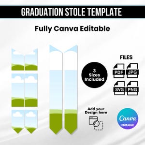 Stola Vorlage, Abschluss Stola Vorlage, Abschluss Stola svg, Stola Vorlage Canva, Abschluss Stola Sublimationsvorlage, grad, Stola Stash