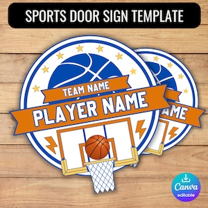 Basketball Player Locker Sign Template, Basketball Locker Decorations, Basketball Door Sign, Basketball Locker Printable, Instant Download