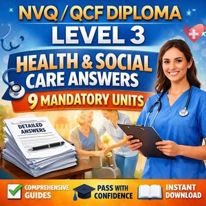 Health & Social Care Level 3 Study Guide | NVQ/QCF 9 Units (Instant Download)