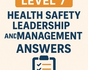 Antwoorden op gezondheids- en veiligheidsmanagement van NVQ Level 7: door beoordelaar geverifieerd (digitale download, editie 2025)