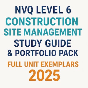 NVQ Level 6 Construction Site Management Study Guide (Digital Download)