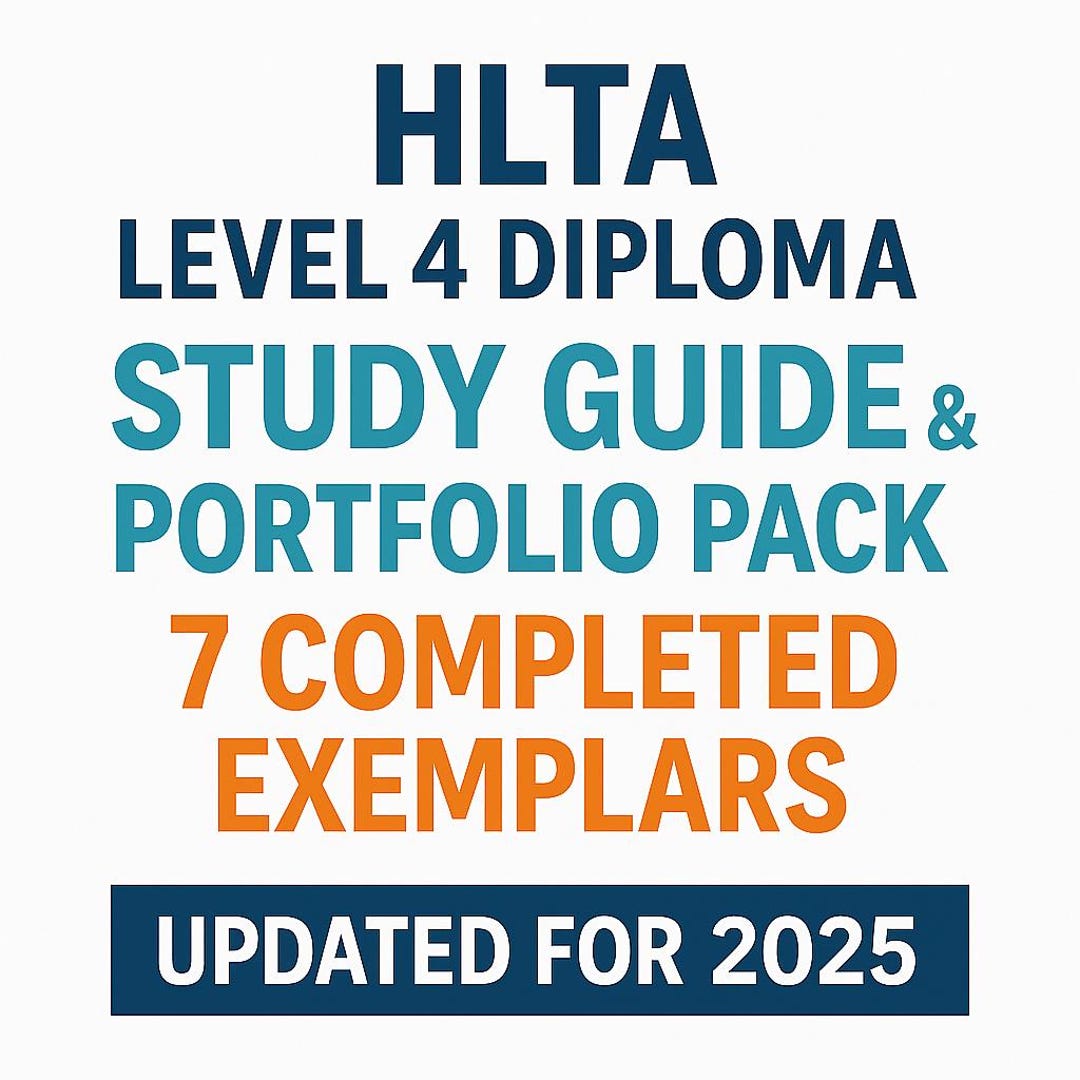HLTA Level 4 Study Guide (7 Units) | Teaching Assistant Diploma ...