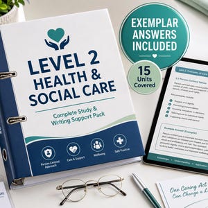 NVQ Level 2 Gesundheits- und Sozialwesen – Erweitertes Diplom – Studienpaket | Musterlösungen, Leitfaden zum Verfassen von Prüfungsunterlagen & Nachweisdokumentation