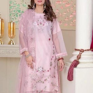 Salwar Kameez -Pakistani Indian Pink Ready to Wear Party Formal Wear
