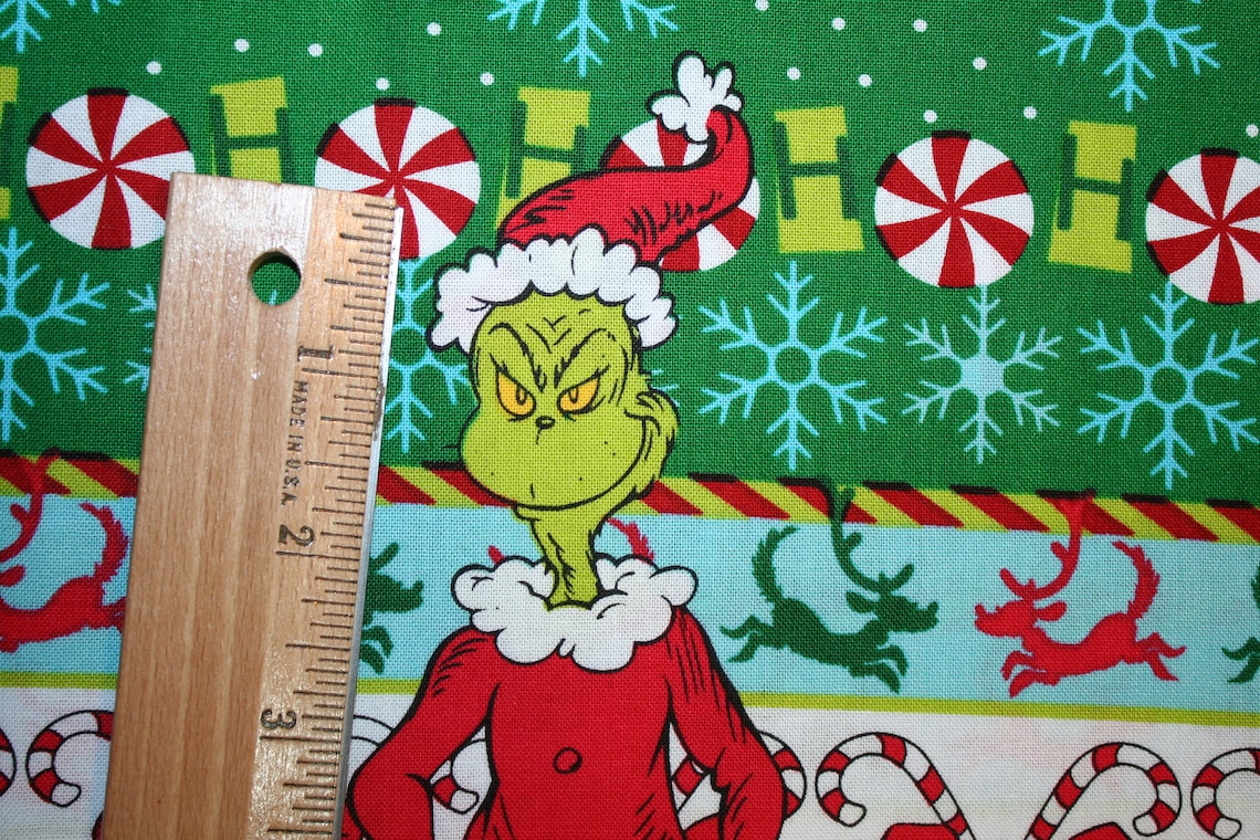 Robert Kaufman GRINCH Fabric how the Grinch Stole Etsy