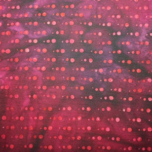 Robert Kaufman ~ CONNECT THE DOTS ~ Berry Color ~ Excellent Burgandy or Maroon Batik with Dots