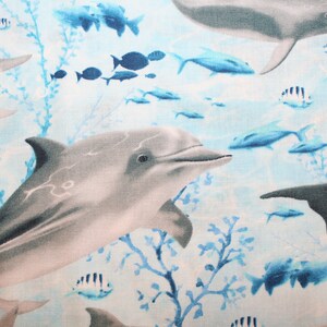 Wonderful DOLPHIN FABRIC ~ Sea Life &  Ocean Fabric ~ Excellent Quality form Timeless Treasure