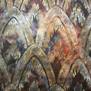 Gorgeous Brown with Other Natural Tones Batik ~ &quot;BAKARI&quot; Collection ~ AUTUMN Color ~High Quality R Kaufman Batik
