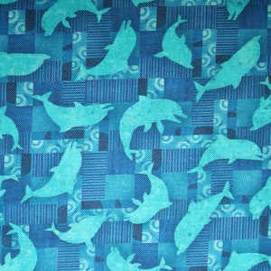 Sea and Ocean Life Fabric ~ High Quality Studio e ~ &quot;BLOOMING OCEAN&quot; Digital Collection ~ Dolphin, Octopus, Crab & More!