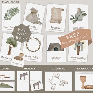 Ostergeschichte für Kleinkinder | Karwoche Knete Matte | Schriftkarten | Oster-Countdown | Sonntagsschule | Kind Osterwoche Printables | LDS