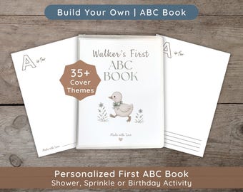 Baby's First ABC Book Blank Baby Shower Game: One Silly Goose, Personalized Guest Book Alternative