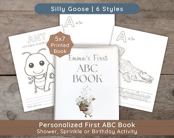 Silly Goose Baby Shower Coloring Book: Baby's First ABC Book Activity, Personalized Guest Book Alternative, One Silly Goose Birthday Game