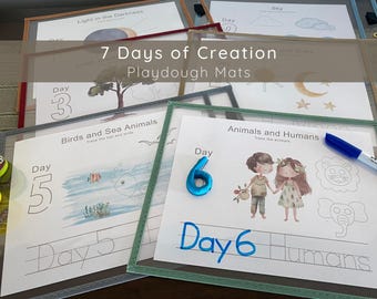 Days of Creation Playdough Mats: Christian Sensory Activity (Digital Download)