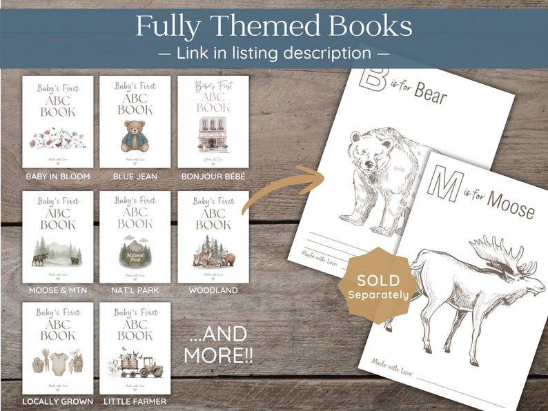 Cute and simple A–Z animal coloring book for baby showers with space for guests to leave prayers or messages for the baby.