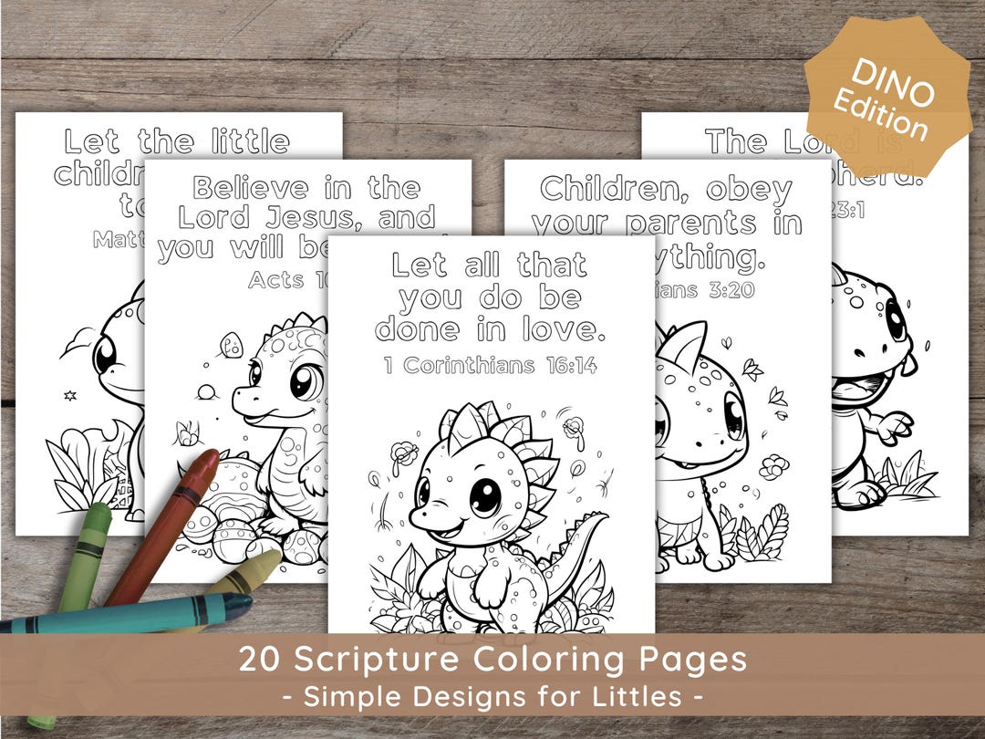 Sunday School Scripture Coloring Pages: Christian Preschool Activity ...