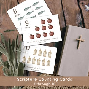Christian Counting Flashcards: Bible-Based Early Education (Digital Download)