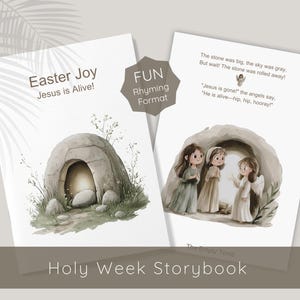 Historia de Pascua para niños pequeños / Libro digital de cuentos de Semana Santa / Cuenta regresiva de Pascua / Escuela dominical / Imprimibles de Semana de Pascua / Semana de Pascua para niños / LDS