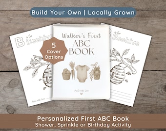 Farmers Market Baby Shower Coloring Guest Book Alternative: Baby's First ABC Sprinkle Game, Fresh Off the Market, Locally Grown