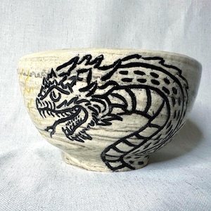 Hindu Folktale Marbled Ceramic Bowl (Indra Vs. Vrtra)