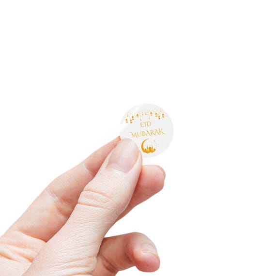 2 Rollen Eid Mubarak Goldfolien-Aufkleber – 2,5 Cm Durchmesser – 5 Designs – Ideal Für Geschenktüten, Süßigkeitenboxen & Einladungen – Partydeko Für Ramadan & Opferfest