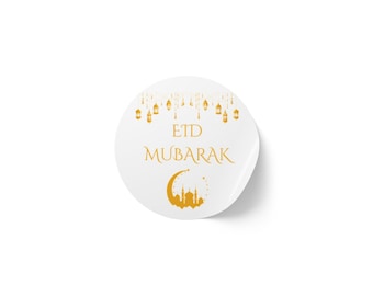 Eid Mubarak Editable Digital Download Sticker - Eid Sticker Labels, Eid Gifts, Celebrate Eid Al-Fitr, Eid Stickers