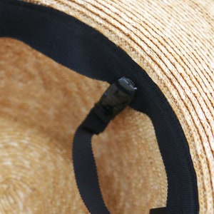 Grosgrain detachable chin strap ribbons with clips for a hat