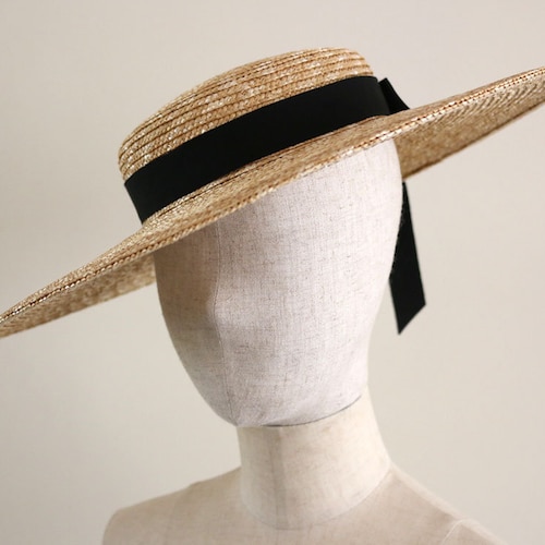 Wide Brimmed Natural Straw Boater Hat Etsy