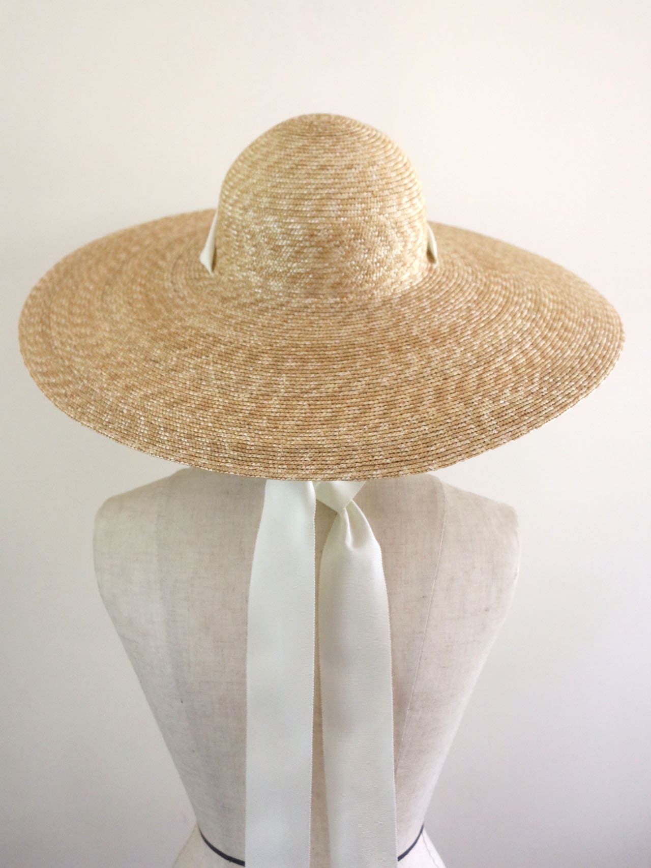 Ivory Extra Wide Brim Round Crown Chin Strap Linen Band and Trim Straw Hat - NEW Rodeo King Ivory Cross Open Crown Straw Cowboy Hatb – Rockin  main image 4