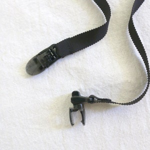 Grosgrain detachable chin strap ribbons with clips for a hat