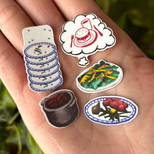 Sims Pixel Food Stickers 5 Pack - 2000s Nostalgic Retro Game Art - Vinyl Waterproof