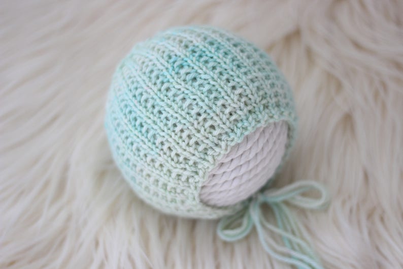 Tutorial Knit PDF Pattern Knit PDF Newborn hat PHOTO shoot prop Newborn Hat Pattern Knitting Pattern Reversible Charlie Bonnet