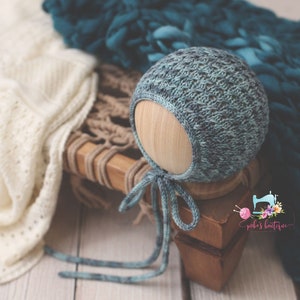Knitting Pattern, Knit PDF Pattern, Newborn Hat Pattern, PHOTO shoot prop, Knit, Tutorial, PDF, Newborn hat, Waverly Bonnet image 9