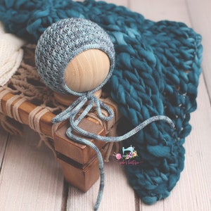 Knitting Pattern, Knit PDF Pattern, Newborn Hat Pattern, PHOTO shoot prop, Knit, Tutorial, PDF, Newborn hat, Waverly Bonnet image 5