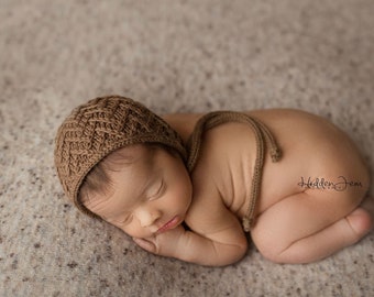 Knitting Pattern, Knit PDF Pattern,  Newborn Hat Pattern, PHOTO shoot prop,  Knit, Tutorial, PDF, Newborn hat, Kiefer Bonnet