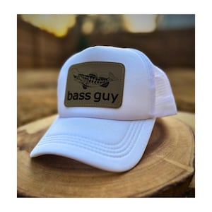 Bass Guy Trucker Hat - Unique Bass Fishing Style Hat for Loved Ones - Perfect Gift for Fishing Enthusiasts