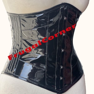 PVC Underbust Corset: Steel Boned Waist Trainer, Gothic Body Shaper