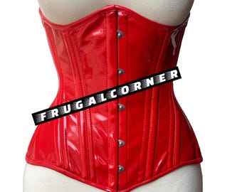 Heavy Duty Steel Boned PVC Corset: Gothic Waist Trainer