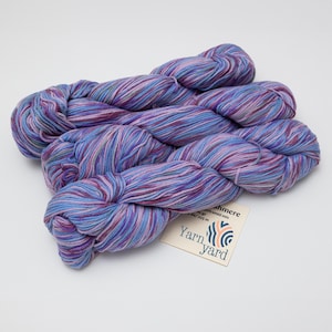 Cashmere Blend Yarn: Purple Mix, Soft Baby Yarn (3 Skeins)